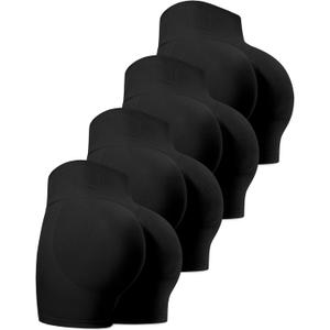 CHRLEISURE Workout Shorts Sets for Women, High Waisted Butt Lifting Scrunch Butt Sports Seamless Gym Shorts (Black, S)