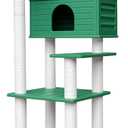 66 Inches Tall Outdoor Weatherproof Cat Tree Tower, Multi-Level, Large Cat Condo with PVC Board and Cat Scratching Posts, for Outside and Indoor
