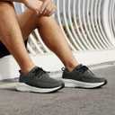 XPACS Mens Casual Orthopedic Work Shoes with Adjustable Straps, Non Slip Supportive Walking Sneakers for Ankle Pain, Ultralight Canvas Shoes for Outside and House Black, Size: 13