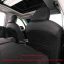 EKR Grand Highlander Seat Covers Full Set,Automotive Seat Covers for Toyota Grand Highlander 2024 2025 2026,2nd Row Captain Chairs-Faux Leather(Black)