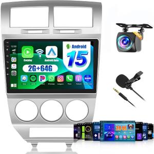 2+64G Radio for Dodge Caliber 2007-2012 CarPlay Car Stereo Android 15 Touchscreen 10.1" Android Auto Backup Camera GPS EQ 28UI