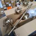 Kichler Brinley 24" 3-Light Bathroom Vanity Light Fixture with Clear Glass in Champagne Bronze, Modern Farmhouse Mason Jar Style for Mirror Lighting (24" W x 10.25" H), 45689CPZ