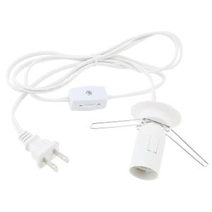 RTNLIT Salt Lamp Cord Replacement with Dimmer Switch, Clip in Himalayan Salt Lamp Cord with E12 Light Socket, 110V US Standard (5 Feet, White)