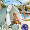 Pop-Up Baby Beach Tent UPF 50+ with Mosquito Net, Rear Vent, Sand Pockets, 32.3 " x 28.3 " x 31.5 "
