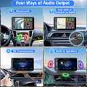 Portable Wireless with Apple CarPlay and Android Auto Screen for Car, 7" HD Touch Screen Car Stereo with Mirror Link, Bluetooth 5.2, Backup Camera, AUX,FM Transmitter for All Vehicle