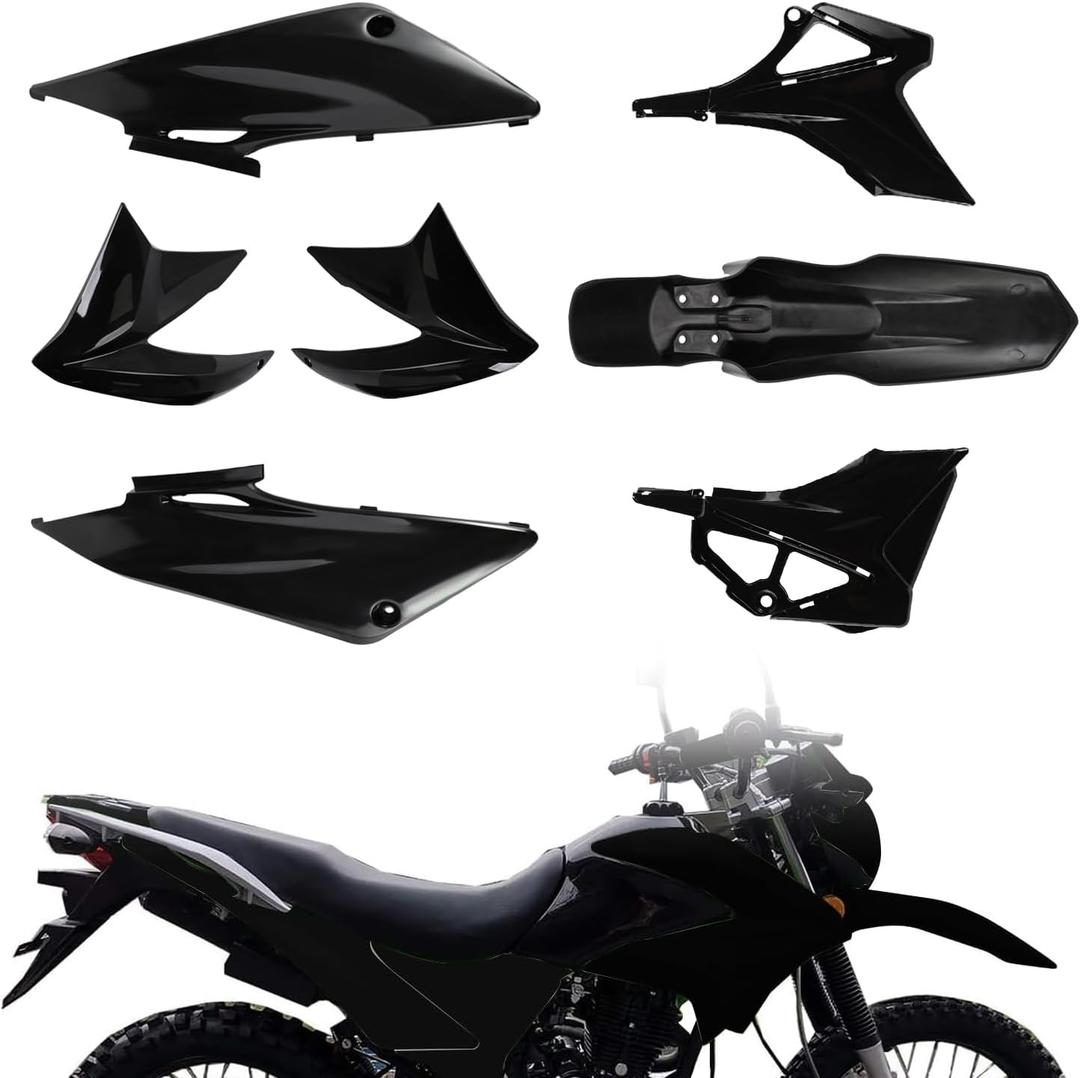 Plastics Kit for Hawk 250,Fairing Body Work Fender Sets with Fuel Tank Guard for Hawk250 - Black