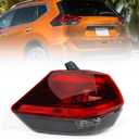 Huray Left Outer Tail Light for Nissan Rogue 2017-2019 Driver Side Taillight Lamp Assembly Replacement for NI2804110 (Black Housing)