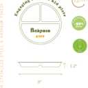 Bakpoco Stainless Steel Kids Plates 4 Packs, Deepened 9" Portion Control Plate Divided Plate for Toddlers Bigger Appetite, Non Toxic Unbreakable Metal Lunch Dishes, Colorful