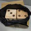 Giant Wooden Yard Dice Set - Outdoor Lawn Games for Adults and Family, 3.5 Inch Solid Pine Wood, Backyard Camping Tailgating Set with Scorecards and Carry Bag