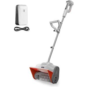 Litheli Electric Snow Shovel Cordless 20V, Brushless Lightweight Battery Powered Snow Blower with 4.0Ah Battery, Easy Snow Removal Tool for Driveways, Sidewalks, Patios and Decks