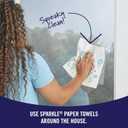 Sparkle Pick-A-Size Paper Towels, Spirited Print Design, 6 Double Rolls (660 Sheets Total) - Strong 2-Ply Towels for Kitchen Cleanup and Everyday Messes