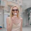 FEISEDY Polarized Vintage Sunglasses American Womens Square Jackie O Cat Eye Sunglasses B2451