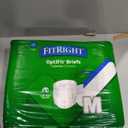 FitRight Ultra Heavy Absorbency Adult Diapers for Men & Women, Waist Size: Medium 32-44 inches, OptiFit Incontinence Disposable Briefs with Leak Protection for Seniors, 80 Count
