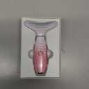 Dopsikn 7 Color Galvanic Machines - Red Light Therapy for Face and Neck, Face Massager Tool for Wrinkles, Double Chin, Vibrating Facial Massager with Thermals, Pink