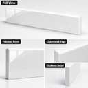COUKIU Bathroom Vanity Sink Backsplash/Sidesplash (White Engineered Marble, 4" x 24")