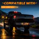Smoked Tail Lights Pair with Bulbs, Compatible with Ford F-150 2004 2005 2006 2007 2008, Driver & Passenger Side Blackout Style Rear Lamps