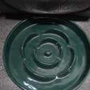 8.66 in Green Dog Bowl Ceramic Slow Feeder with Wood Stand for Small Medium Large Dogs, Elevated/Raised Slow Feeding Dog Dish to Slow Down Eating, Heavy Puppy Bowl for Fast Eaters