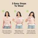 KeaBabies Baby Wrap Carrier - All in 1 Original Baby Carrier Newborn to Toddler Sling, Easy to Wear, Hands Free Bonding, Lightweight, Breathable Infant Wraps (Pink Daisies)