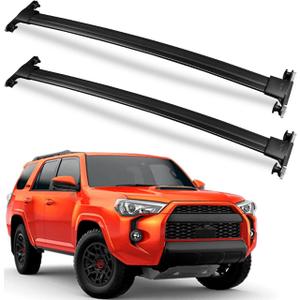 Roof Rack Cross Bars Compatible with Toyota 4Runner 2010-2024 (with Factory Side Rails), Heavy Duty 220lb Aluminum Crossbars Rooftop Cargo Bag Kayak Bike Luggage Snowboard Skiboard (black)