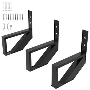 3 Pack Steel Stair Step Riser, 1-Step Metal Stair Stringer Heavy Duty, Steel Stair Stringer for 11.8" Height Deck and Outdoor Steps