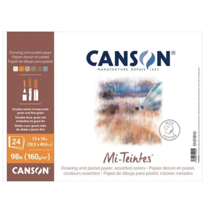 Canson - Mi-Teintes - Pastel Paper Pad - Assorted Colours - 12x16"