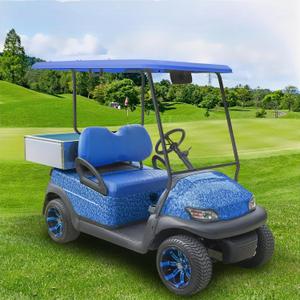 Golf Cart Seat Covers for Club Car Precedent Ordinary Seat,Thick Vinyl Leather Comfortable/Easy to Clean/Anti-Scratch/Anti-Fading/Easy to Install (Blue)