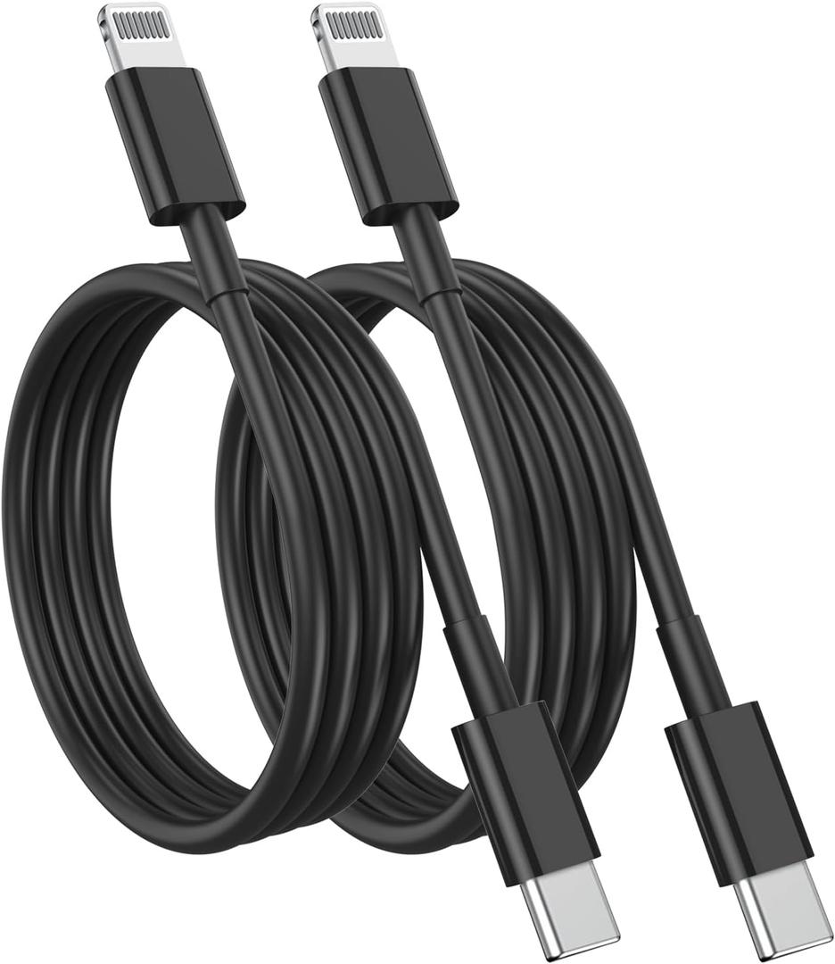 Susnwere USB C to Lightning Cable (2pack 6ft), Apple MFi Certified iPhone Fast Charger 2m, Power Delivery Original Type C Charging Cord for Apple iPhone 13/12/11 Pro/11/XS MAX/XR/8/7/6s Plus,iPad