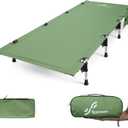 Sportneer Camping Cot, Folding Cots Lever Lock Portable Lightweight Sleeping Camping Bed for Adults Outdoor Travel Backpacking Camp Hiking Supports 330lbs (Green)