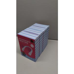 Neck Fan, 360°Portable Fan 3 Speeds 4000mAh Neck Fans that Blow Cold Air Rechargeable USB, Wearable Fan for Outdoors and Travel, Portable Neck Fan-White, Pack of 4  