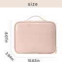 RIGHT AWAY Travel Toiletry Bag for Women,Large Makeup Bag& Cases,Waterproof Cosmetic Organizer Bag with Compartments,Portable Make Up Bag for Travel Size Toiletries,Skincare,Brushes Set,Pink