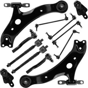 12pc Front Lower Control Arms Suspension Kit Fit for 2007-2011 Toyota Camry (USA Built Models Only) w/Ball Joints Inner Outer Tie Rods End -K620333 K500044 K750011 K750123