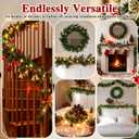 1 Pc 6 Ft Artificial Norfolk Pine Garlands, Christmas Garland,Real Touch Winter Pine Garland, Green Artificial Greenery Garland for Table for Christmas Winter Home Mantel Fireplace Holiday Party