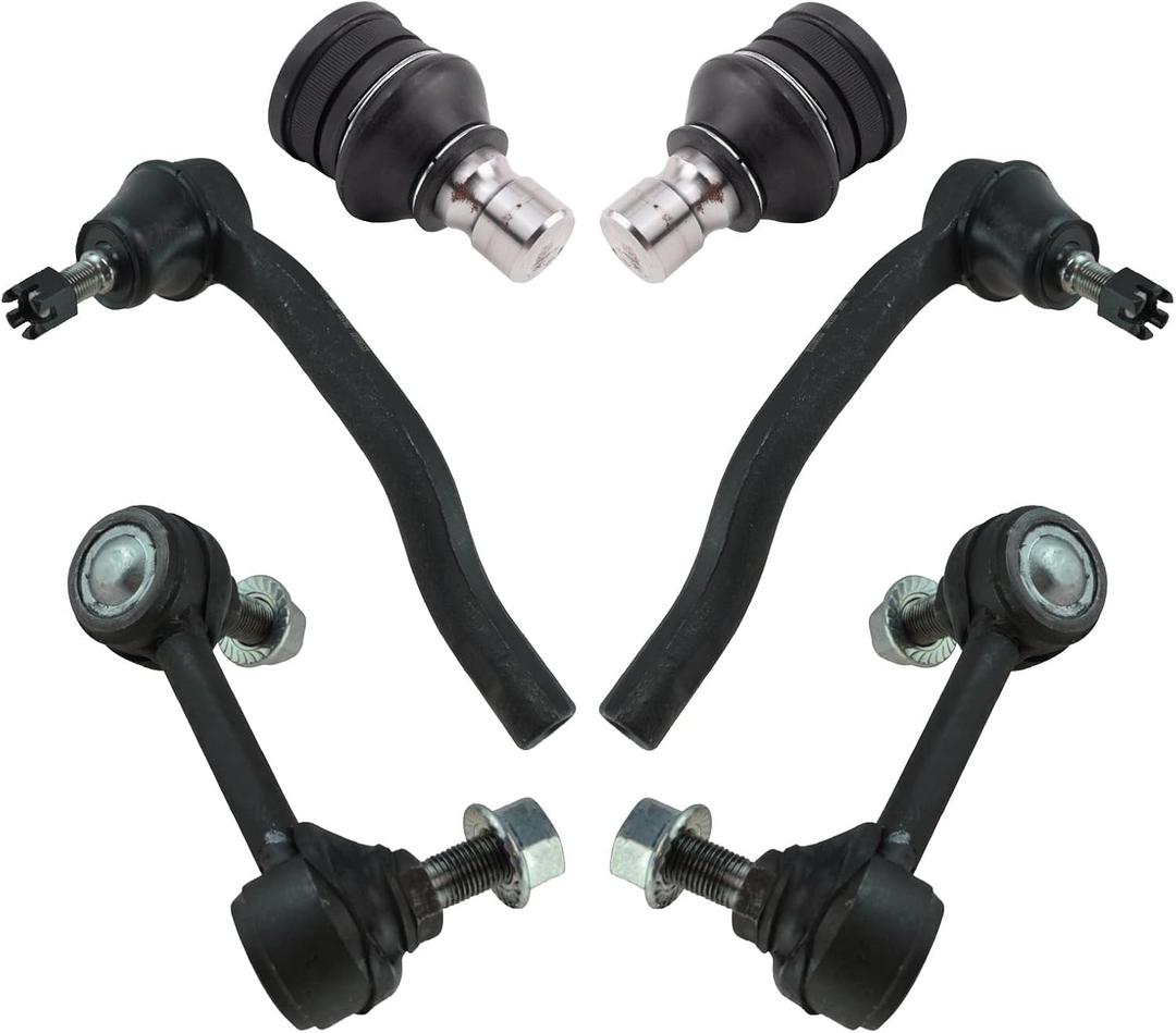 TRQ Front Steering & Suspension Kit Ball Joint Sway Bar Stabilizer Link Tie Rod Compatible with 2007-2015 Mazda CX-9