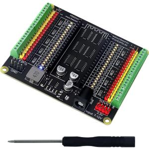 Freenove Breakout Board for ESP32 / ESP32-S3 WROVER WROOM, Terminal Block Shield HAT with Pin Header, 5V 3.3V Power Outputs, GPIO Status LED
