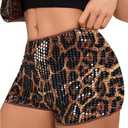 SOLY HUX Womens Cheetah Print Top Leopard Y2k Mini Rave Outfits Brown Cheetah X-Small, Brown Cheetah