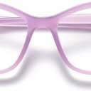 OPULIZE KAT Reading Glasses for Women Men, Cat-Eye Frame with Spring Hinges, Matt Purple +3.50 (Pack of 1)