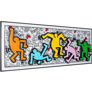 Display Board Compatible with Lego Art 31216 Keith Haring Dancing Figures  Premium Acrylic Wall Frame for 5 Minifigures | Horizontal Hanging Frame Only, No Figures or Bricks Included (38"x15")