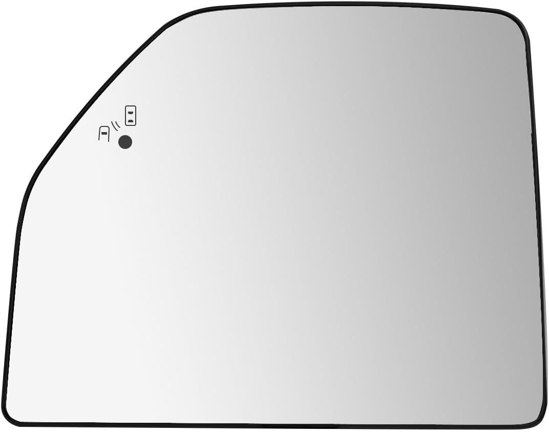 Driver Side Mirror Replacement for 2015-2020 Ford F150, 2017-2022 Ford F250 Super Duty, 2017-2019 Ford F350 Pickup Truck, Left Side Mirrors Glass, with Backing Plate, Power Heated, Blind Spot