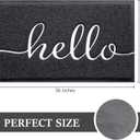 Door Mat (36"x24",Black) Welcome Mat Low Profile Front Doormat Indoor Outdoor Door Non Slip Rugs for Entryway, Patio, High Traffic Areas