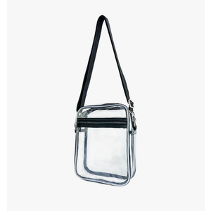 Clear Crossbody Bag Crossbody Transparent Purse Bag with Adjustable Strap Clear Unisex Sports Travel Shoulder Bag