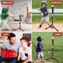 Portable Batting Tee for Baseball/Softball, Tball Set for Toddlers 3-5 Tee Ball Set with Carry Bag, Portable Stable Tanner Tee, Baseball Training Equipment Aged 3-12