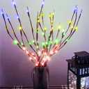 MENCH Branch Lights,3 Pcs Twig Light USB&Battery Powered 8 Flashing Modes by Remote Control.Branch Lights for Indoor, Light Up Decorations for Halloween Day and Christmas,Multi-Color