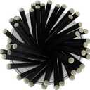 3 x 500 Count | Kingseal FSC Certified Paper Cocktail Straws, Stirrers, Unwrapped, 5.75 Inch Length x 6mm Diameter, BLACK, "Jumbo" Size, Biodegradable, Earth Friendly, Bulk Pack - 1 Box of 500