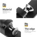 Housoutil Spring Loaded Drop Rod Zinc Alloy Gate Latch with Floor Mount 6.3 Inch Sliding Pin Lock for Double Wood Metal Doors