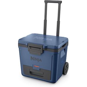 Ninja FrostVault 42qt Wheeled Cooler with Cold Dry Zone | Integrated Fridge-Temp Dry Storage Drawer | Premium Heavy-Duty Insulated Cooler | Keeps Ice Cold for Days | Lakeshore Blue | FB242BL