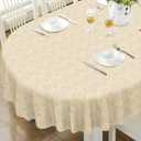 Oval Tablecloth, French Country Printed Oval Table Cloth-60x84 Inch, Fabric Washable and Waterproof Oval Table Cover for Farmhouse Kithchen Dining Decoration