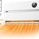 Dreo Smart Wall Heater, Electric Space Heater for Bedroom 1500W, 120 Vertical Oscillation, Adjustable Thermostat, Remote Control, 24H Timer, Easy-Mount Heater for Indoor Use, Works with Alexa, WH719S (White)