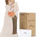 Couple Gifts, Wedding Gift for Husband and Wife, Wedding Engagement Gift for Couple,6.7" Couple Figurines Gift for Birthday, Valentine's Day, Christmas