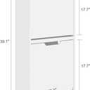 Haotian Wall Mounted Slim Shoe Cabinet for Entryway, Narrow Shoe Rack with 2 Flip Drawers, Hidden Shoe Storage Organizer, Vertical or Horizontal Mounting, Anti-Tip Design, White, FSR210-W