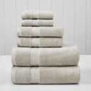 Modern Threads 6-Piece Rayon from Bamboo & Cotton Blend Towel Set - Ultra Soft & Absorbent, Taupe